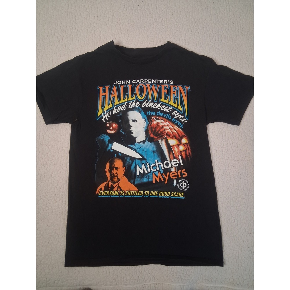 Halloween Michael Myers Ripple Junction Graphic T-Shirt Mens Small Black Horror